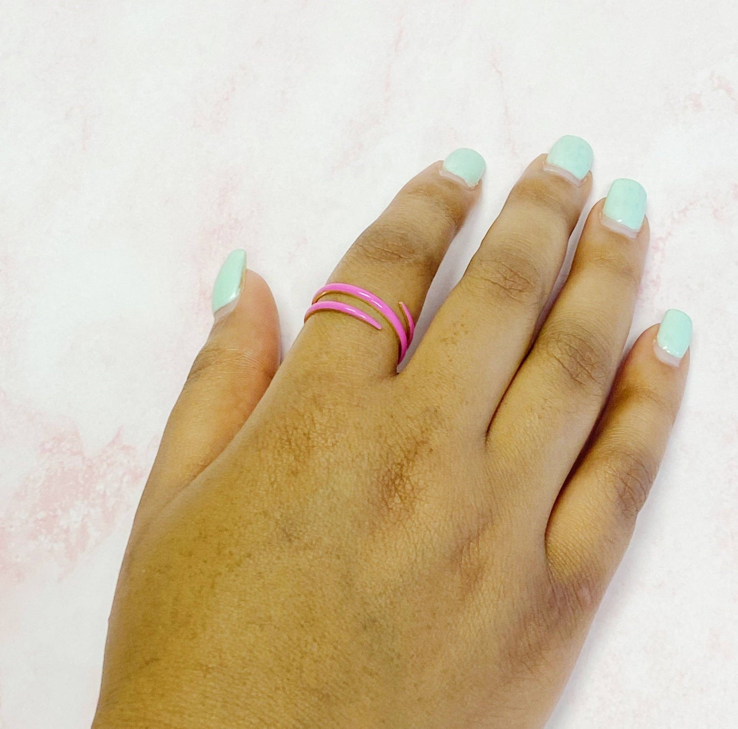 Never Fade Color Swirl Ring: White