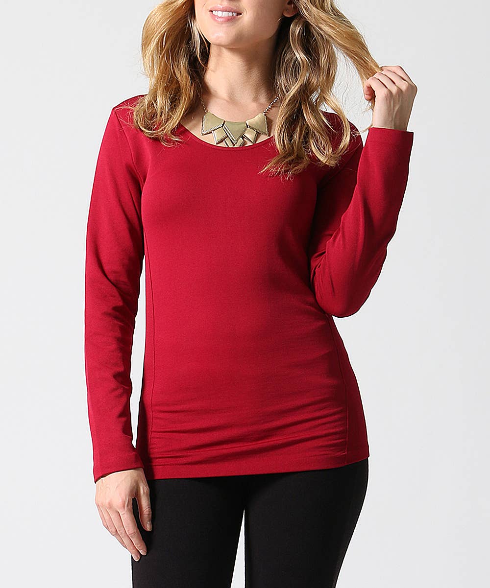 Fleece Round Neck Fitted Tee: One Size