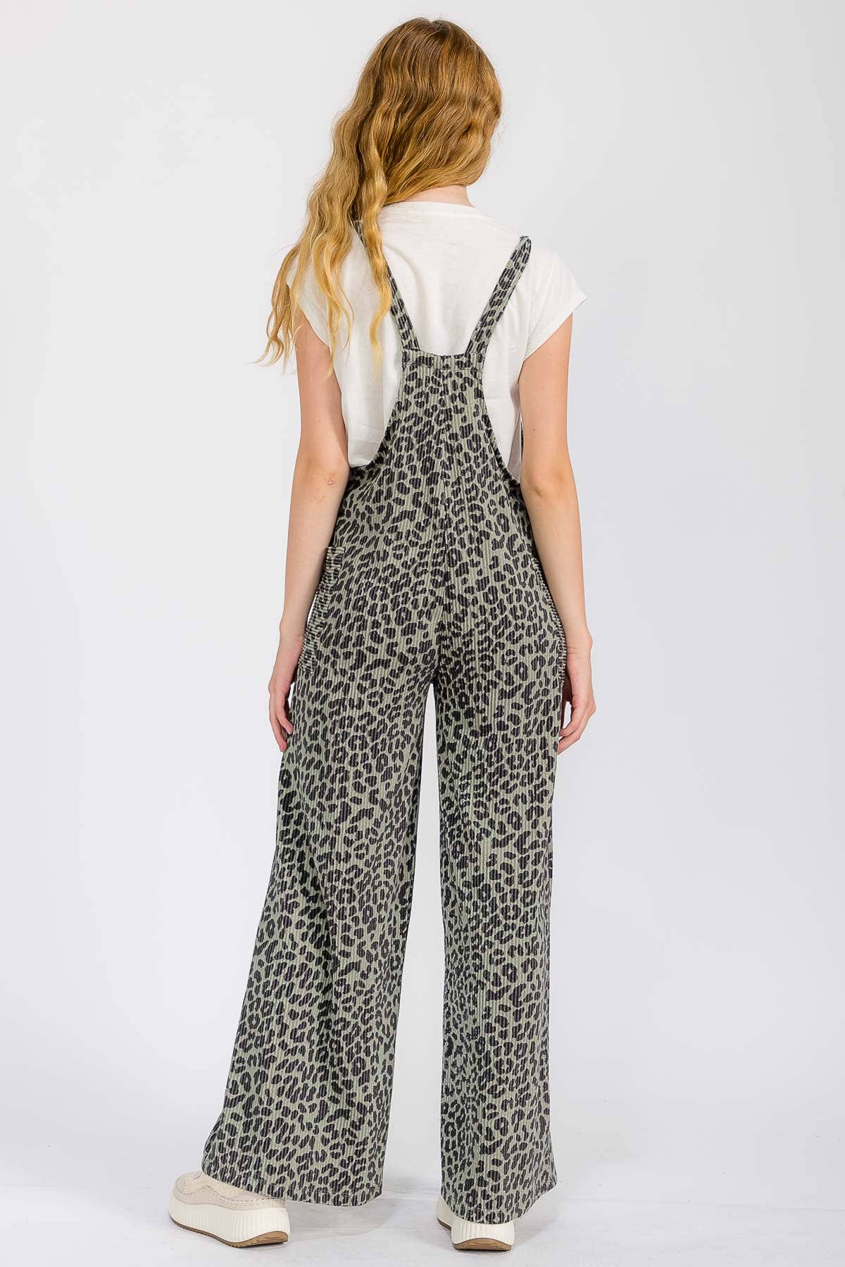Animal Print Overall Jumpsuit