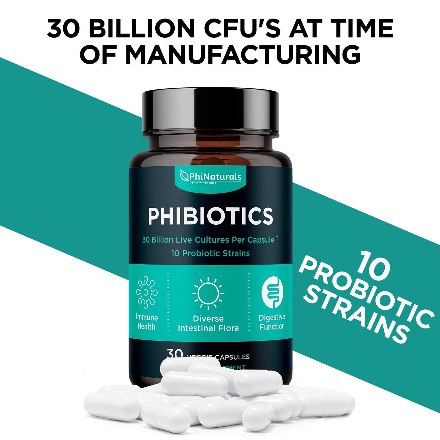 Probiotics High Potency 10 Strains – 30 Billion CFU
