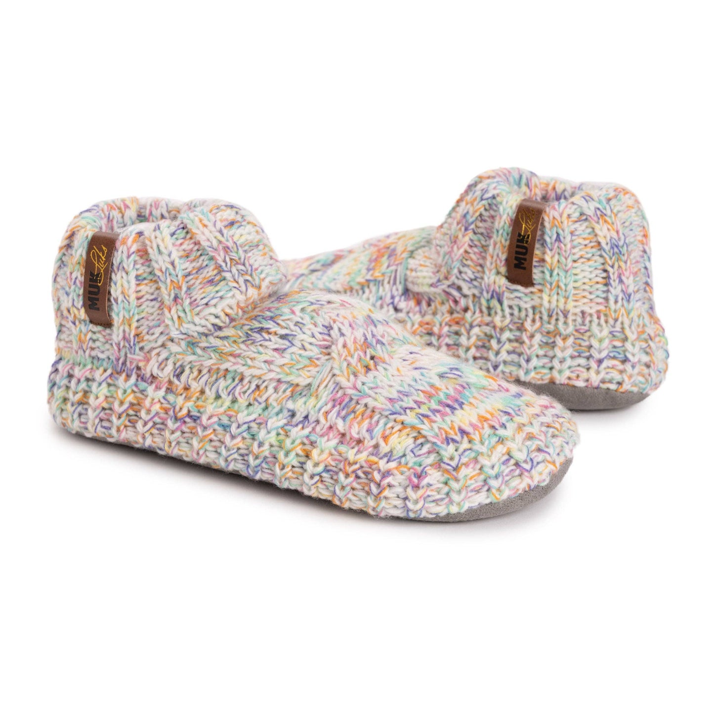 Muk Luks Women's Luxe Short Slipper Sock With Ribbed Cuff