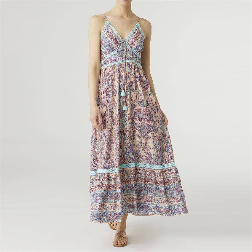 COCO + CARMEN - Nixi Printed Ruffle Bottom Dress