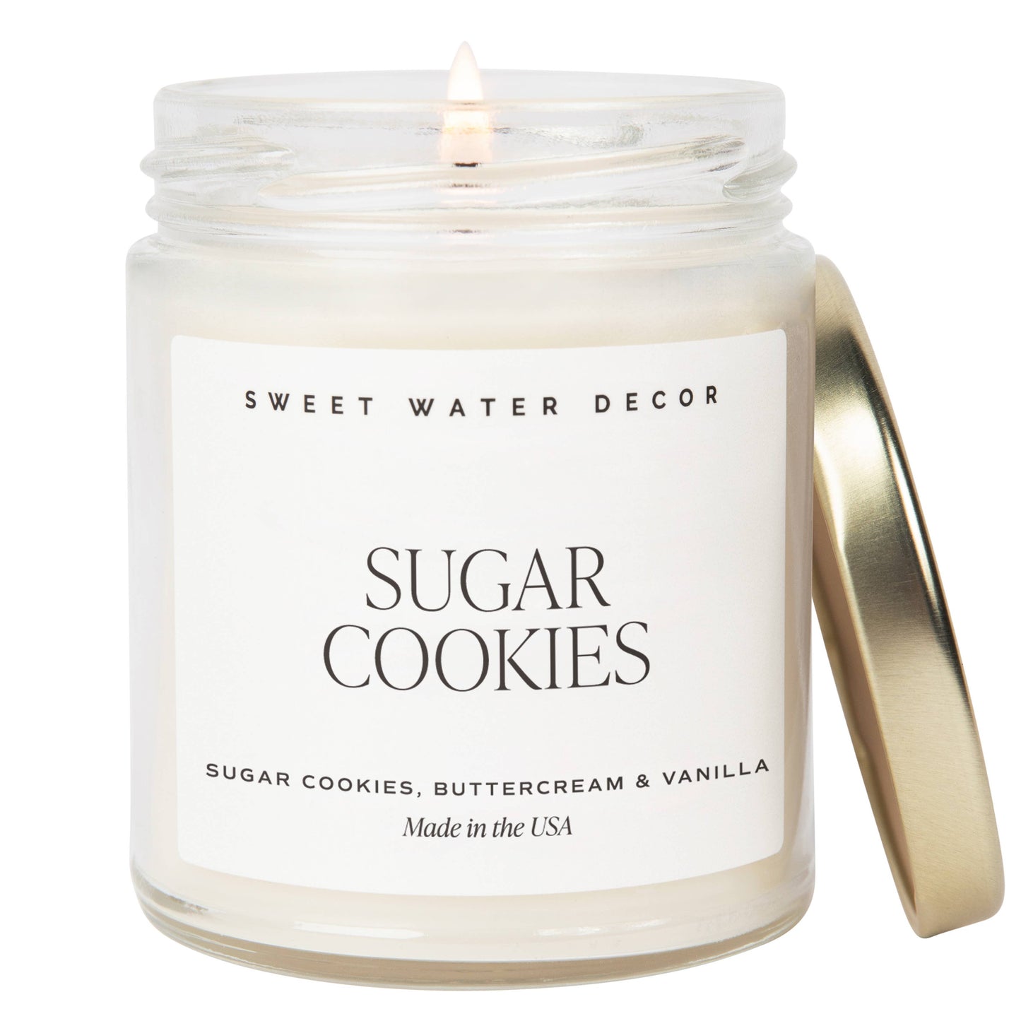 Sweet Water Decor - Sugar Cookies 9 oz Soy Candle - Christmas Home Decor & Gifts