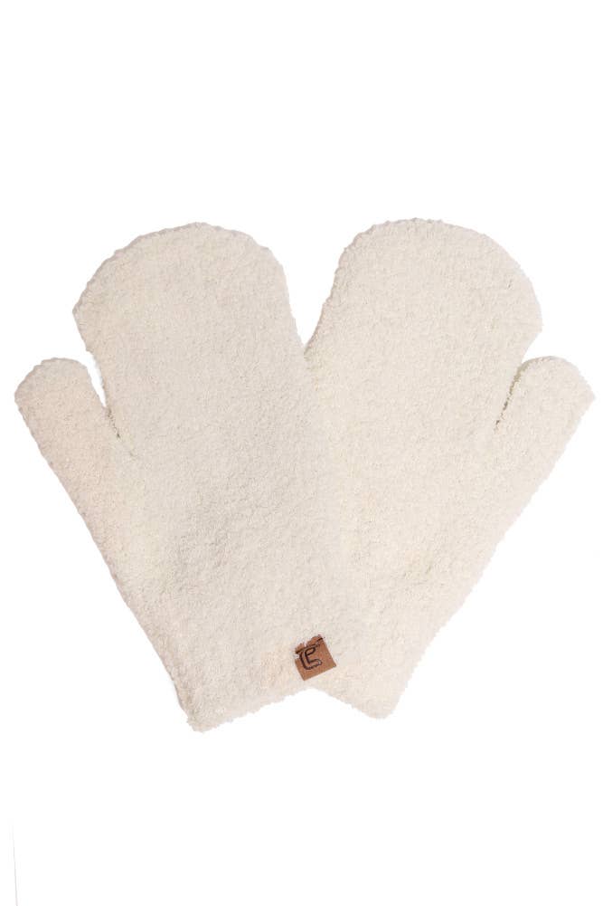Solid Mittens: Ivory