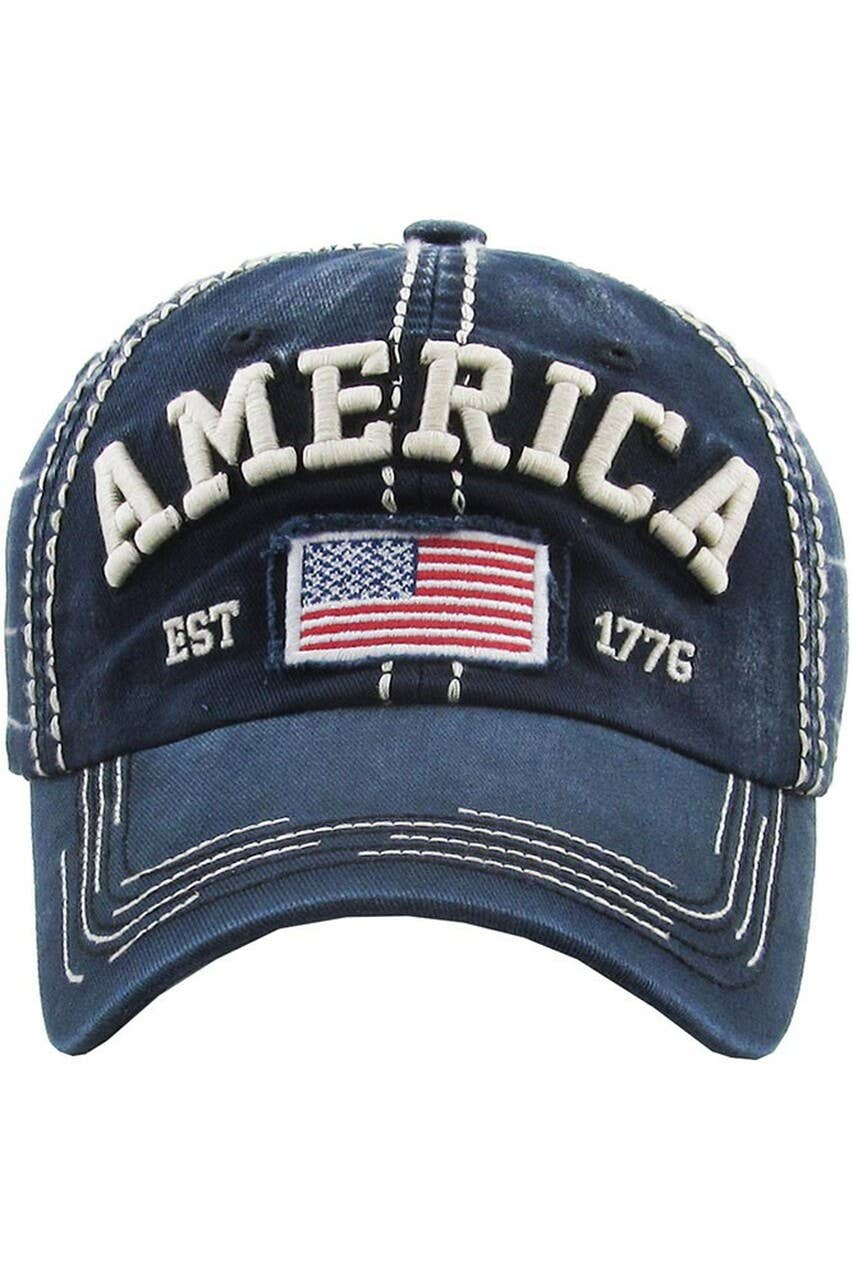 American Flag Vintage Baseball Cap
