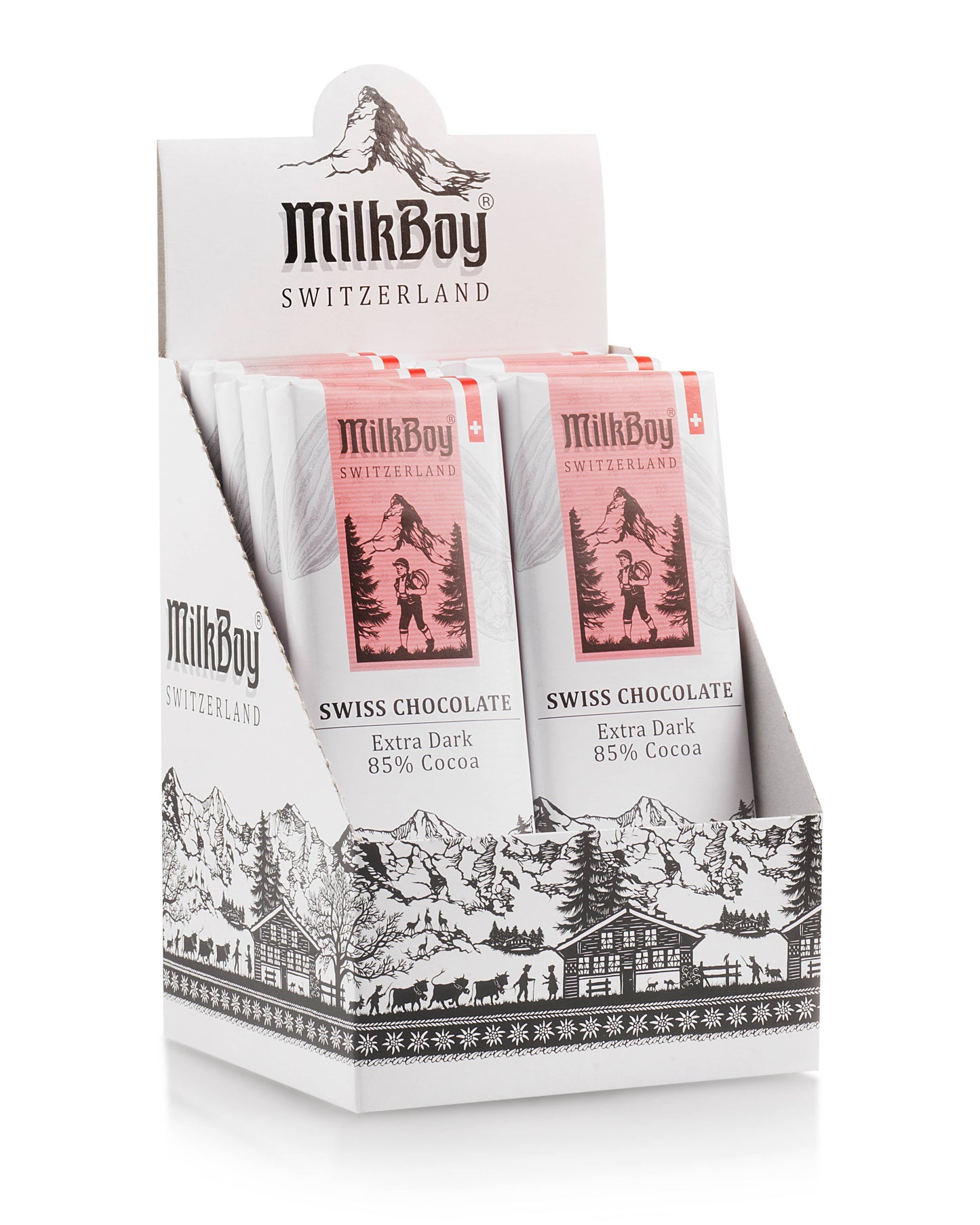 Milkboy Swiss Chocolates - 1.4oz Extra Dark 85% Cocoa Snack Size Bars
