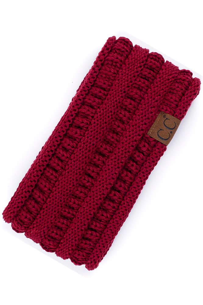 C.C Solid Ribbed Headwrap