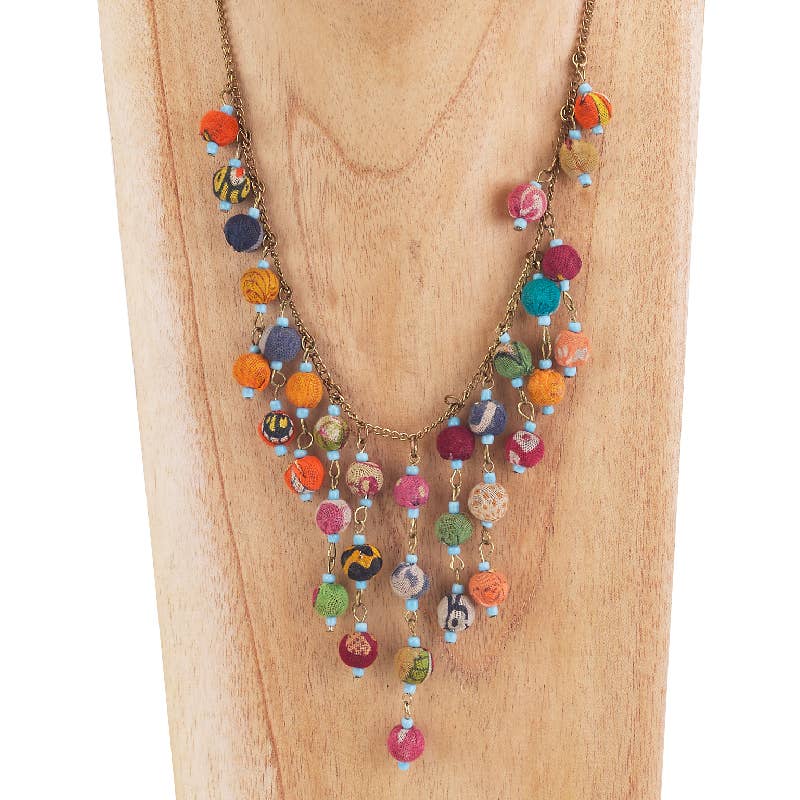 Graduated Hanging Fabric Beads