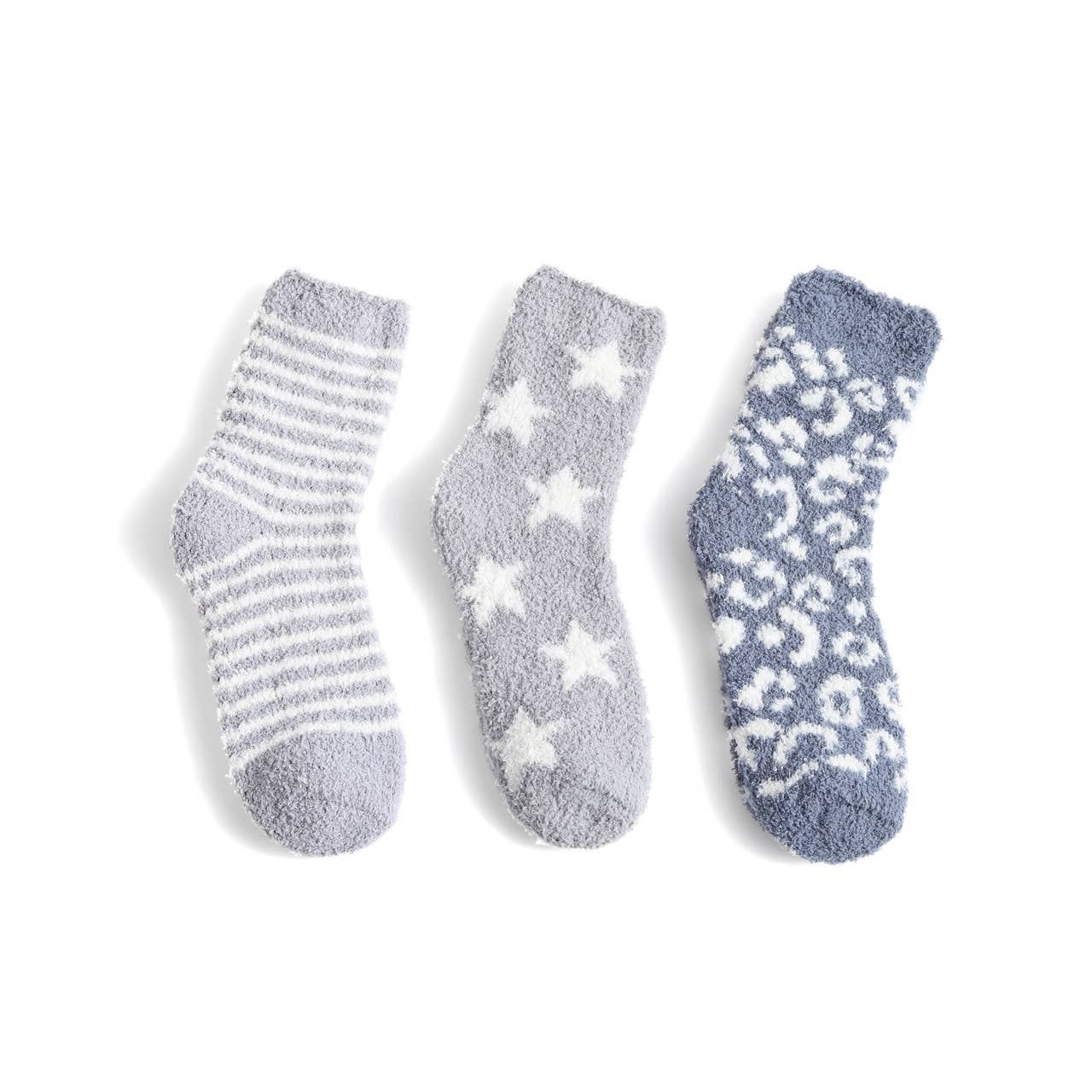 Ladies Fuzzy Socks- 3 pair Set