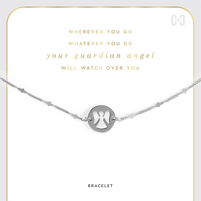 COCO + CARMEN - Guardian Angel Bracelet: Silver