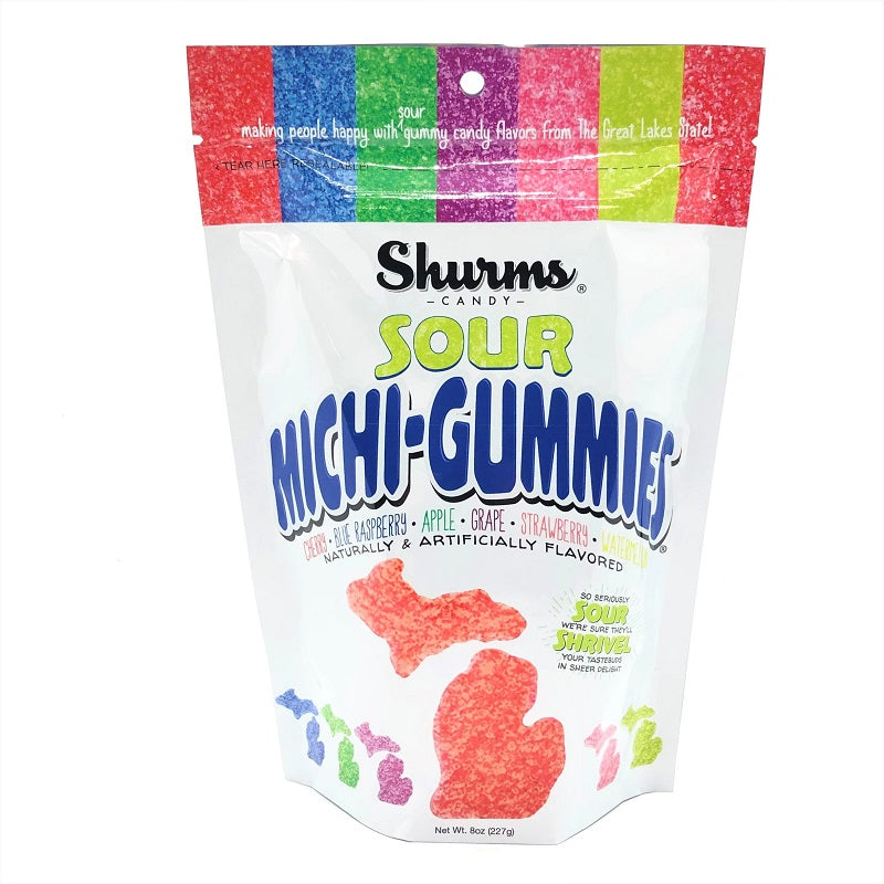 Michi-Gummies Sour 8 oz resealable pouch