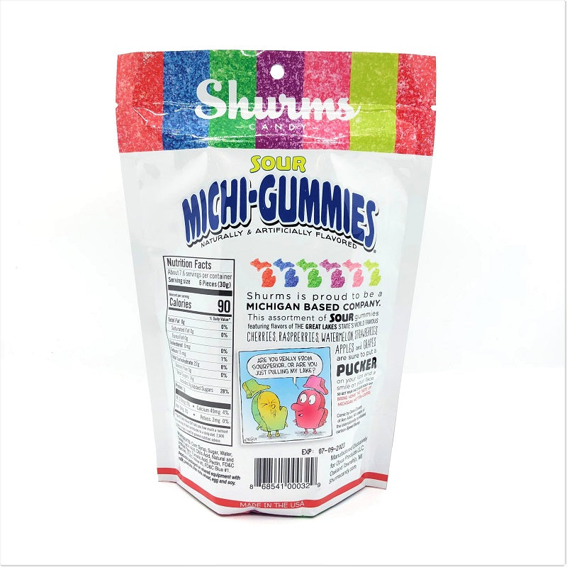 Michi-Gummies Sour 8 oz resealable pouch
