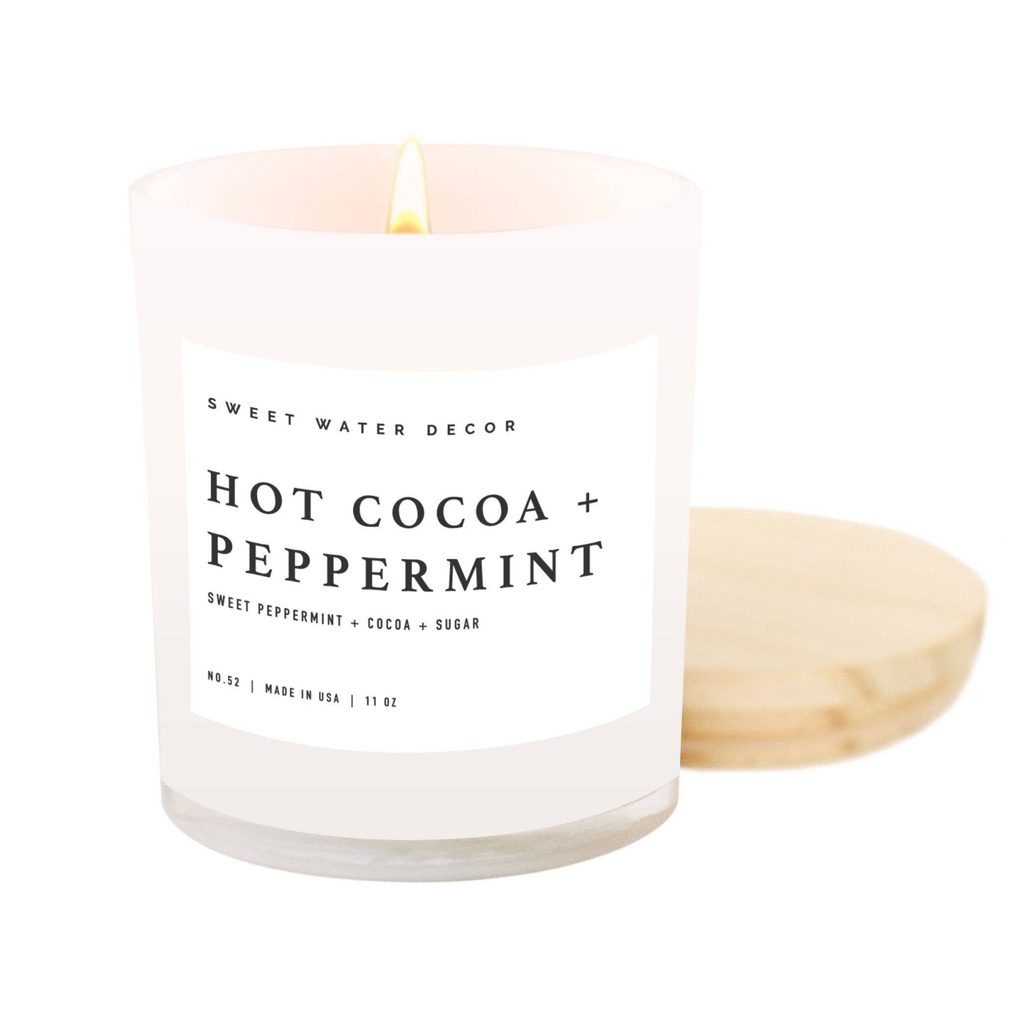 Sweet Water Decor - Hot Cocoa and Peppermint 11 oz Soy Candle - Christmas Gifts