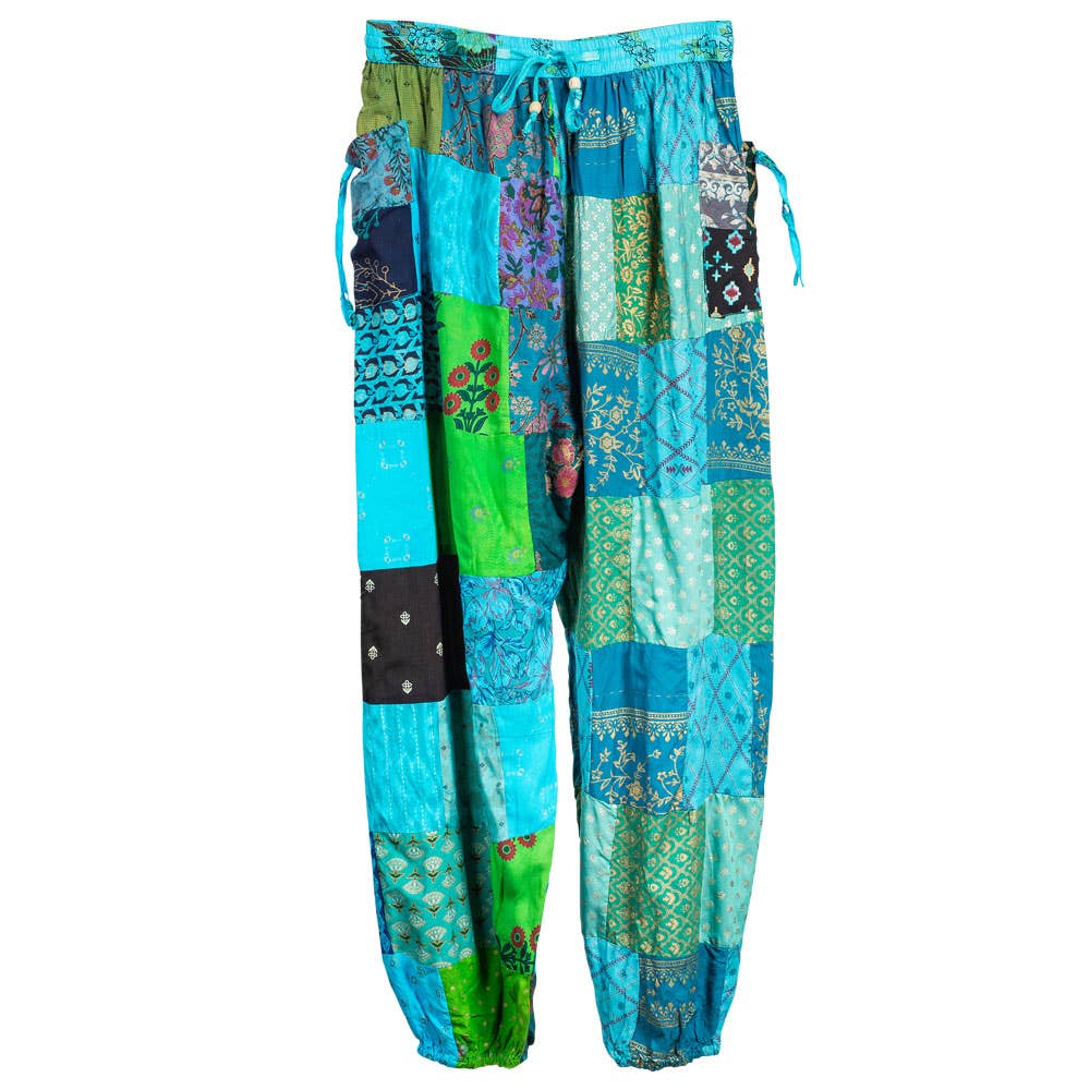 PATCHWORK COTTON PANTS