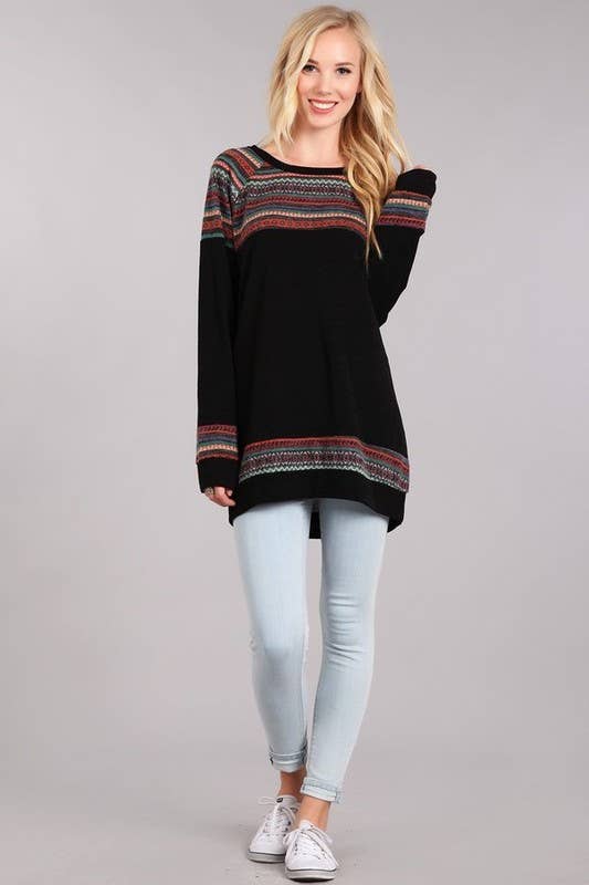 OVERSIZED PULLOVER FAIR ISLE SWEATER