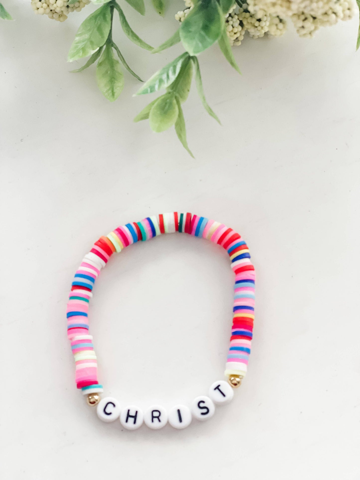 Rainbow Disc Bracelet "Christ"