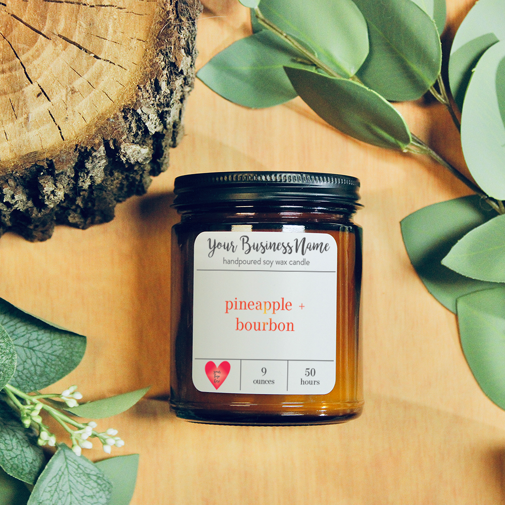 9 oz. Smoked Jar Flourish Health & Wellness label