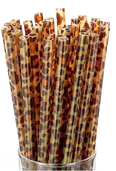 Leopard Print Reusable Straw