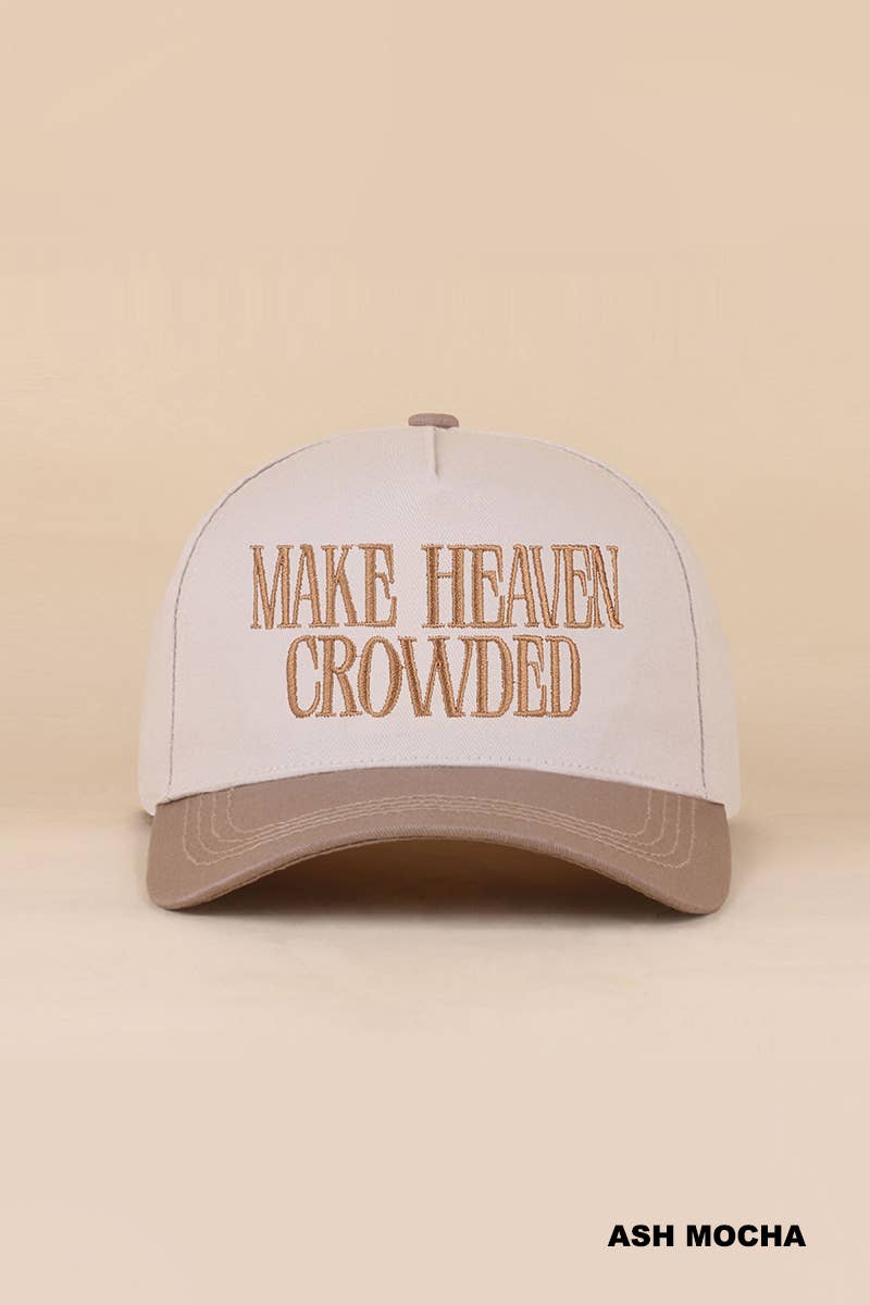 Make Heaven Crowded Two-tone Canvas Cotton Cap: DK FOREST