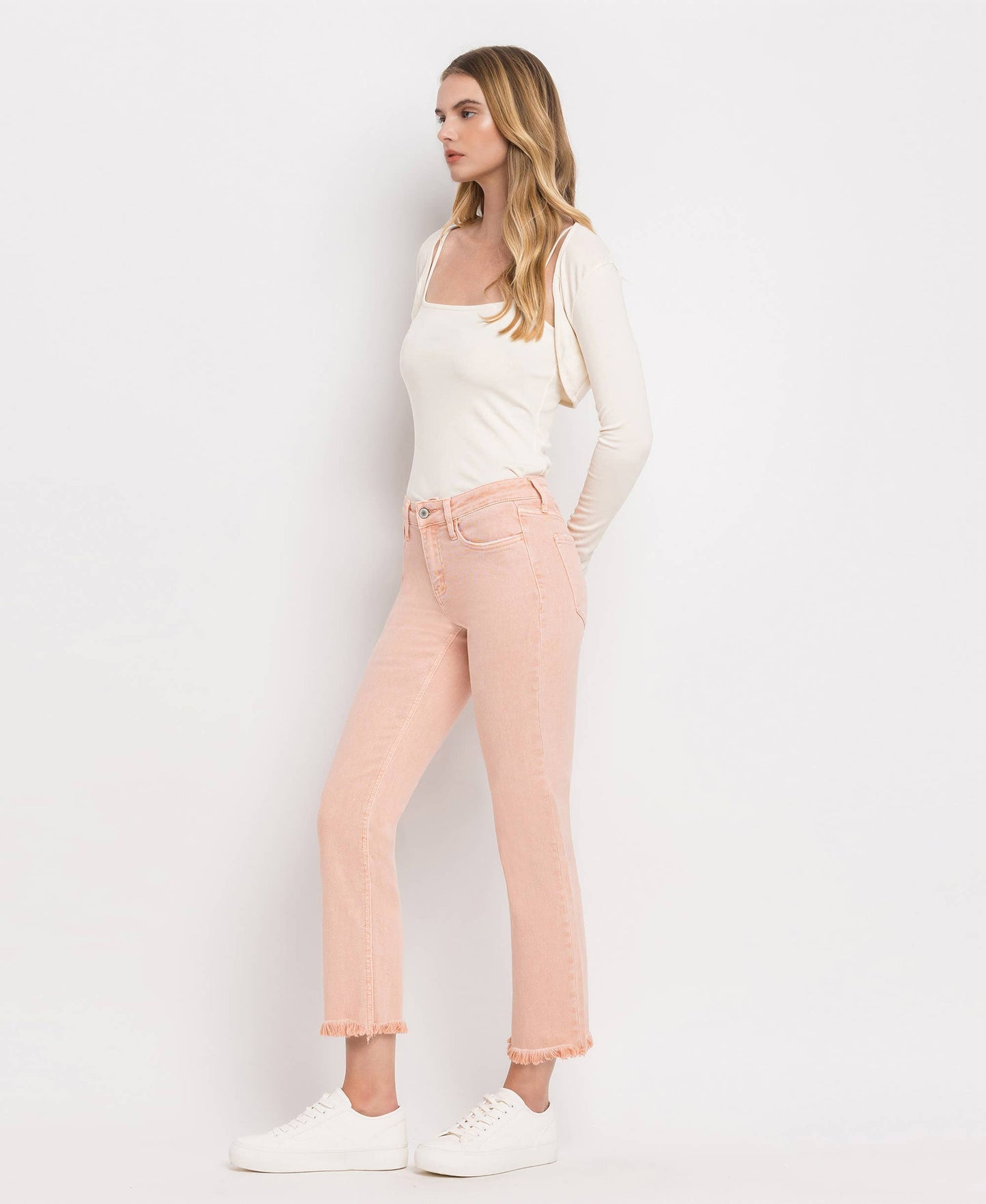 Vervet by Flying Monkey Mid Rise Crop Straight Jeans