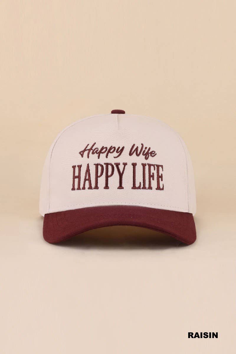 Happy Wife Happy Life Two Tone Snapback Hat: LEOPARD
