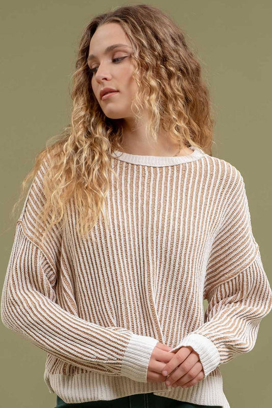 Textured Crewneck Sweater