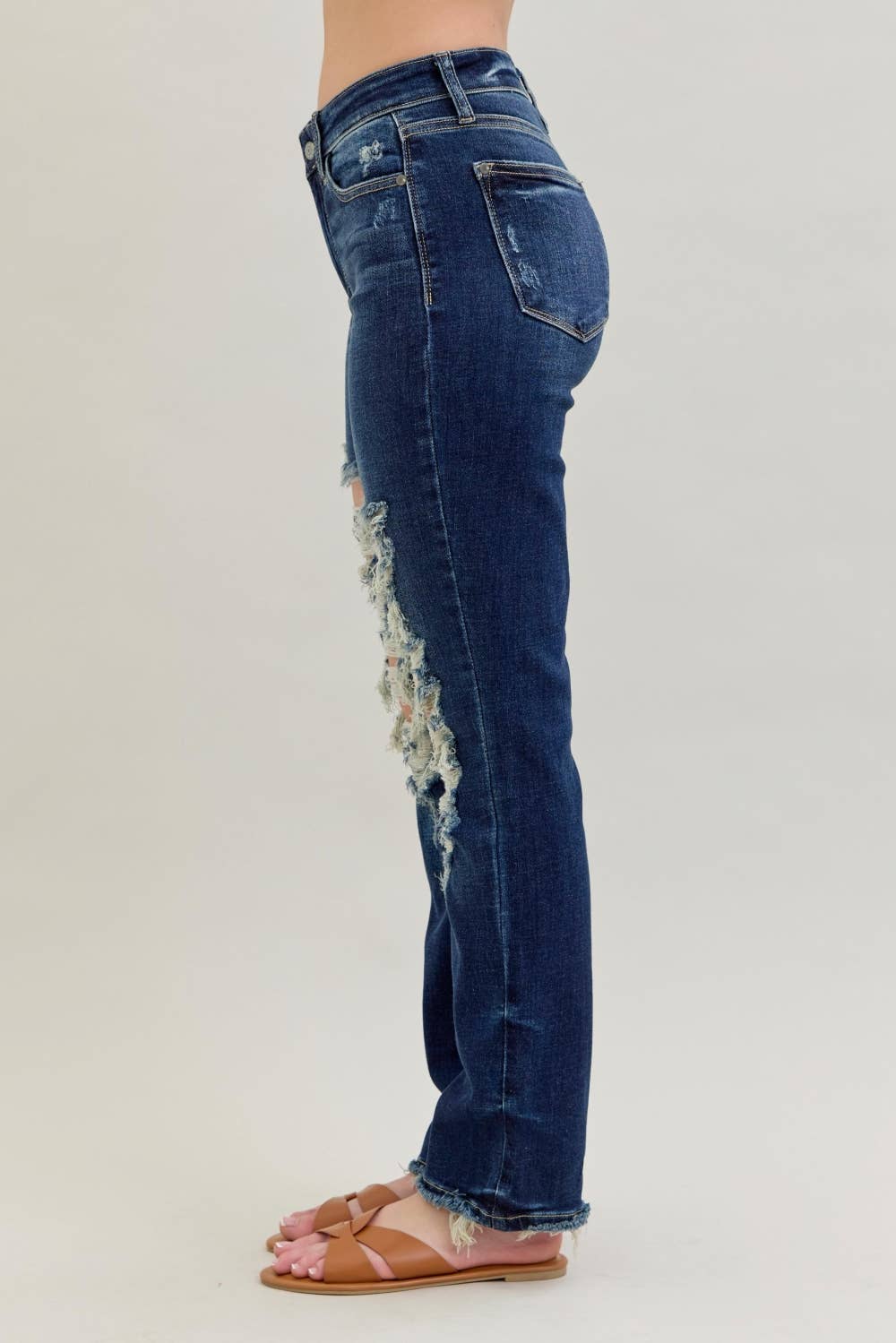 MR Heavy Destroy Straight Judy Blue jeans
