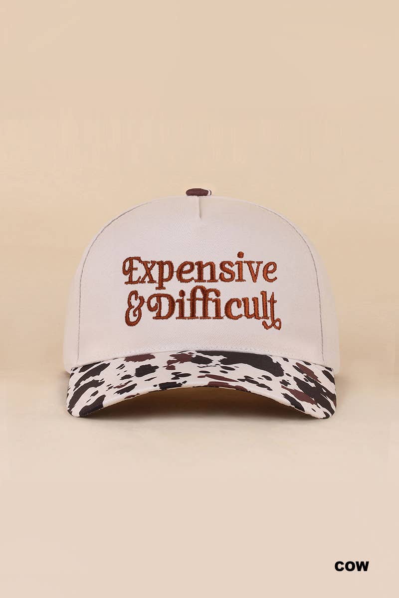 Expensive And Difficult Two Tone Canvas Cotton Cap: LEOPARD