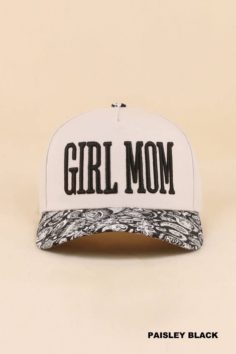 Girl Mom Two Tone Snapback Hat: ASH MOCHA
