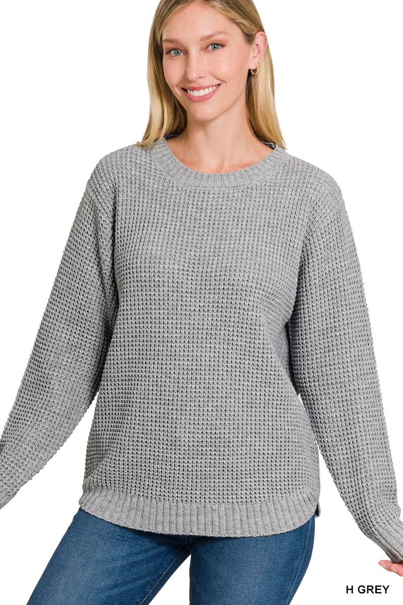 Waffle Sweater: Rust
