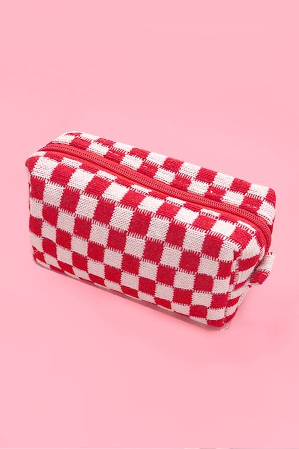 Checkered Gingham Makeup Bag