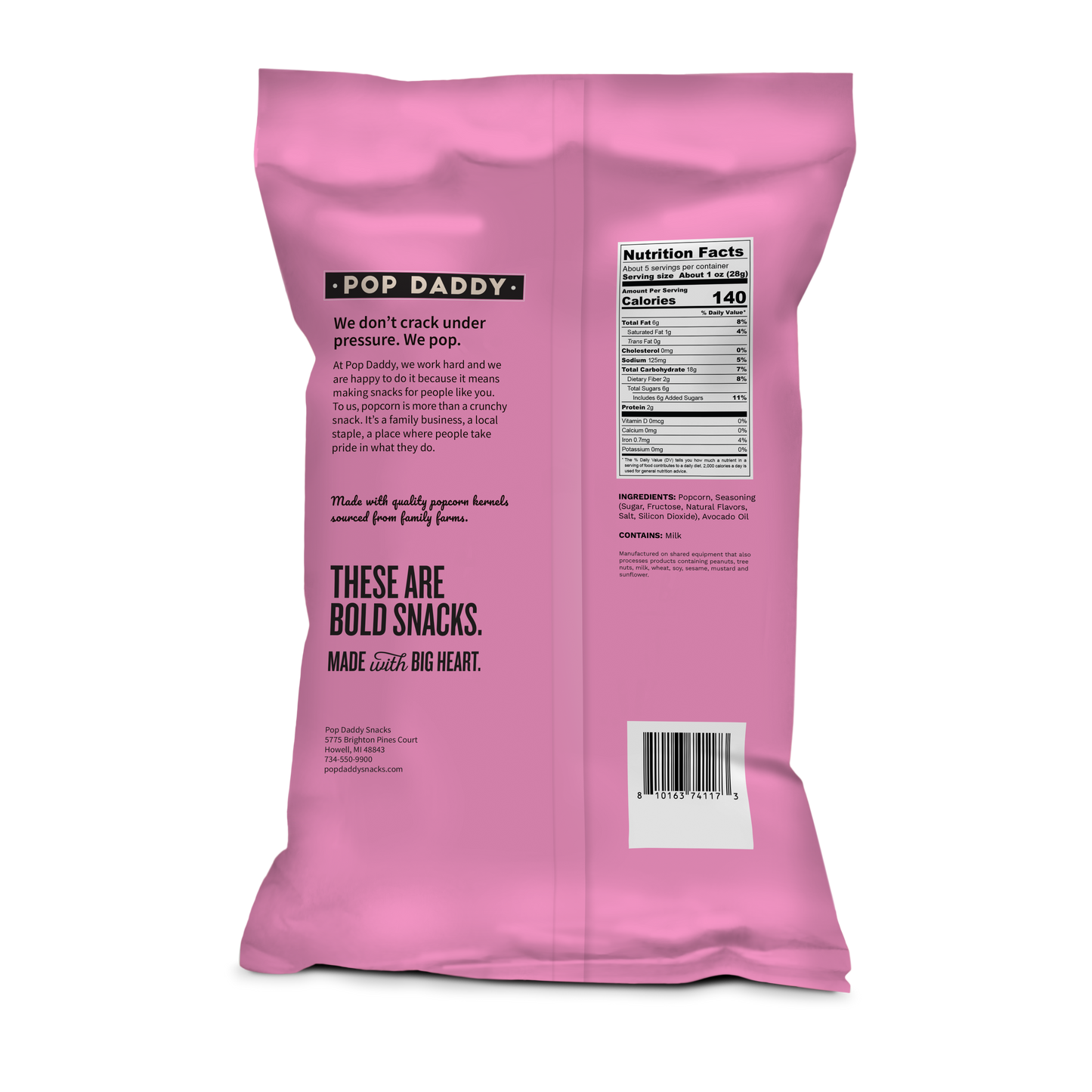 Pop Daddy Flavored Popcorn-Birthday Cake