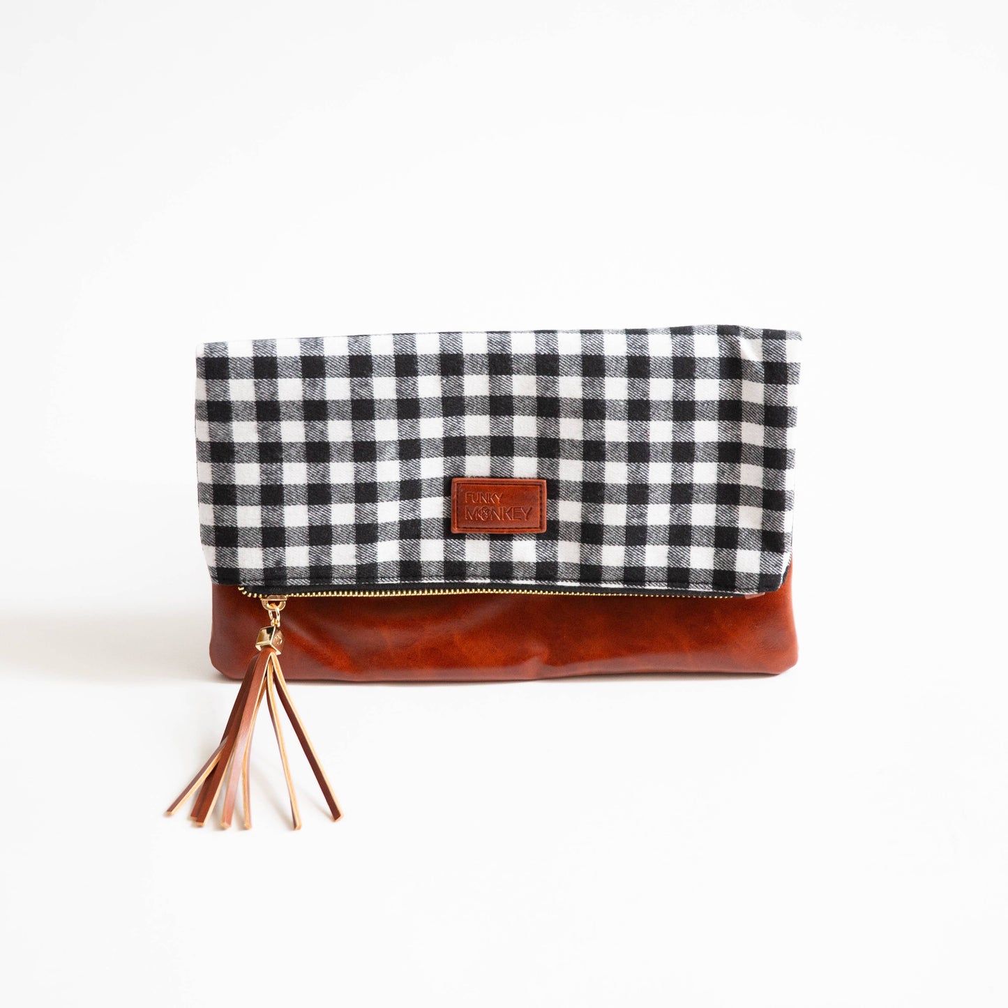 Foldover Buffalo/Brn Clutch