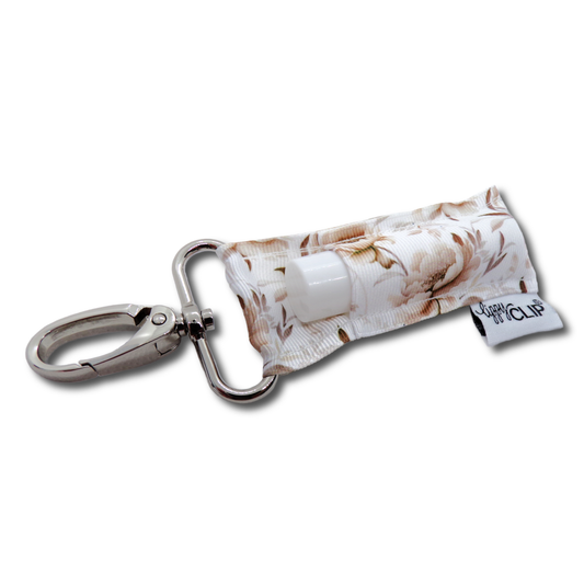 Neutral Floral LippyClip® Lip Balm Holder for Chapstick
