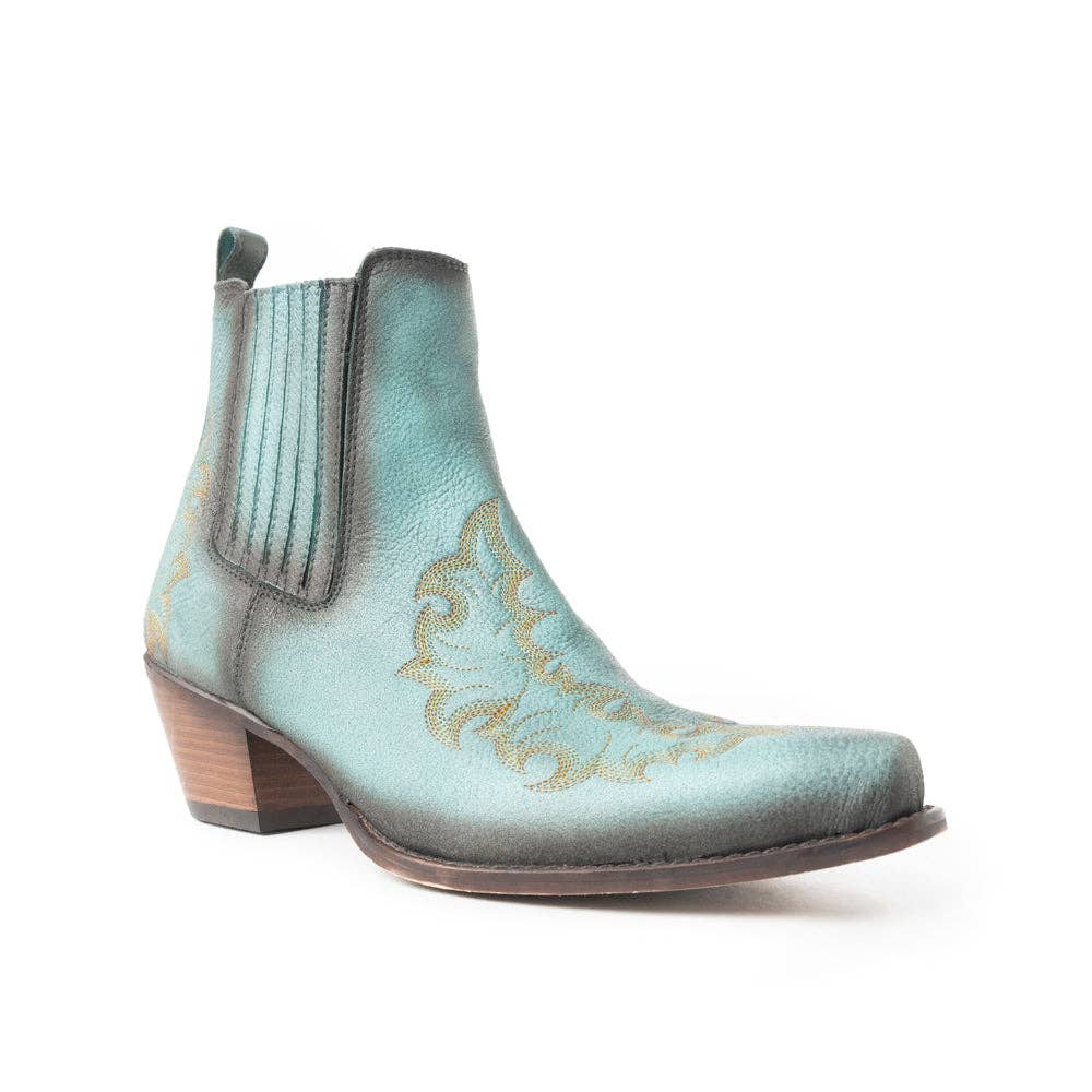 Dearling Ranch Booties In Teal: Teal / 9