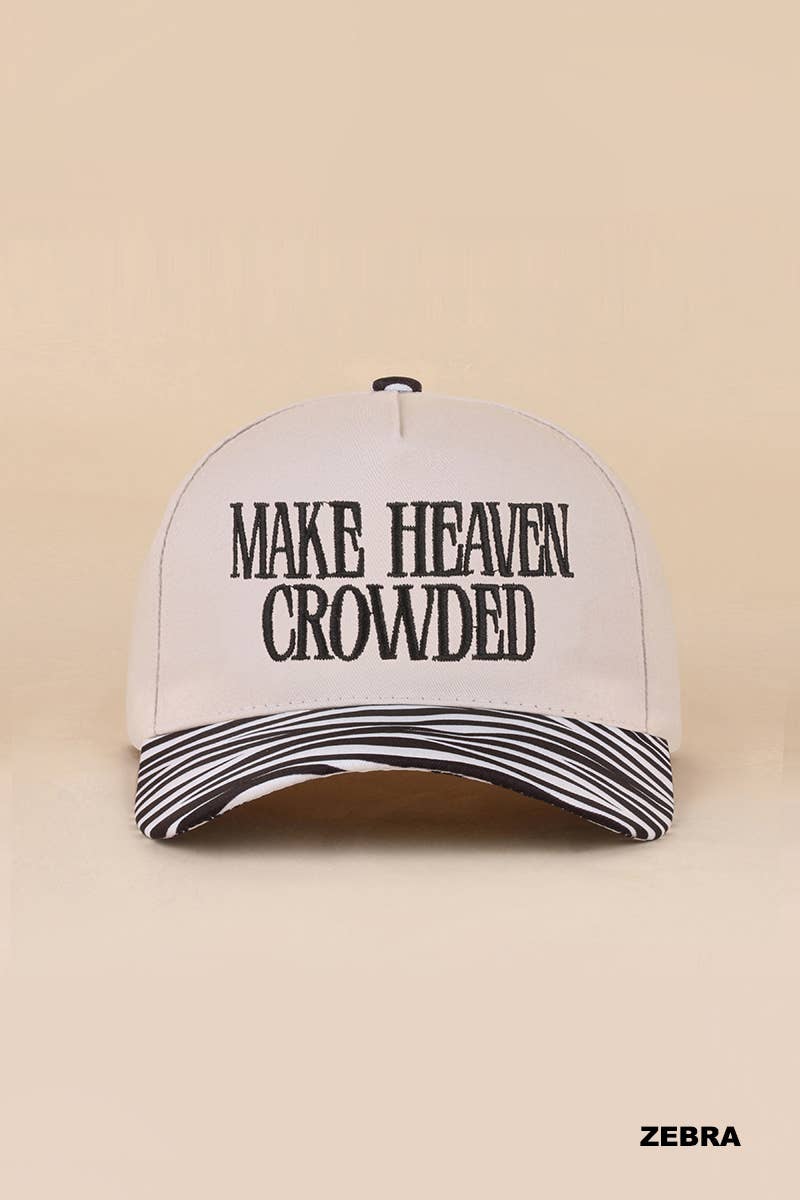 Make Heaven Crowded Two-tone Canvas Cotton Cap: DK FOREST