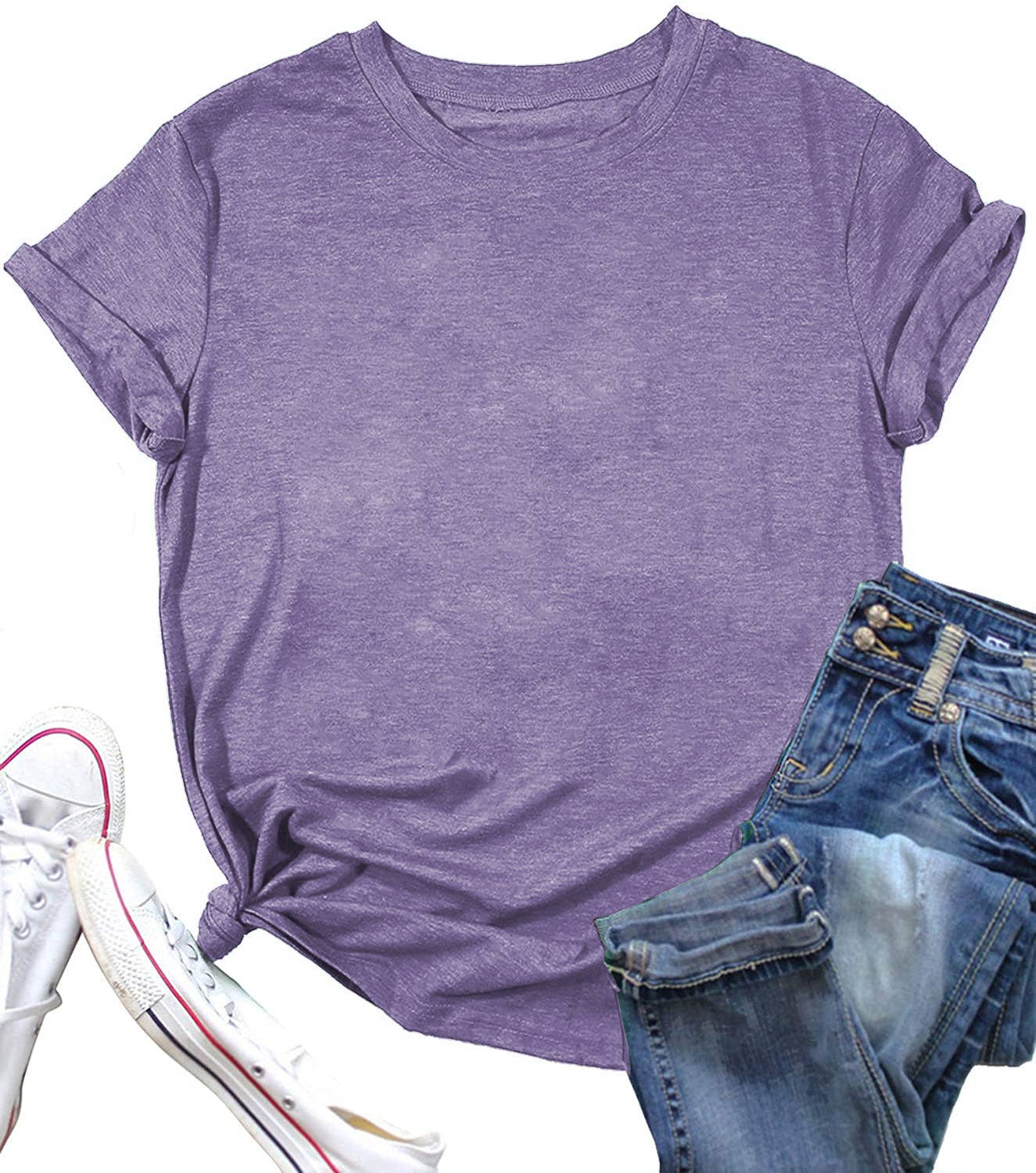 Loose Solid Color Short Sleever T-shirt