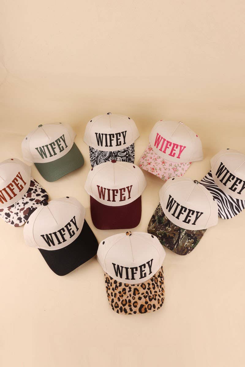 Wifey Two Tone Snapback Hat: ASH MOCHA