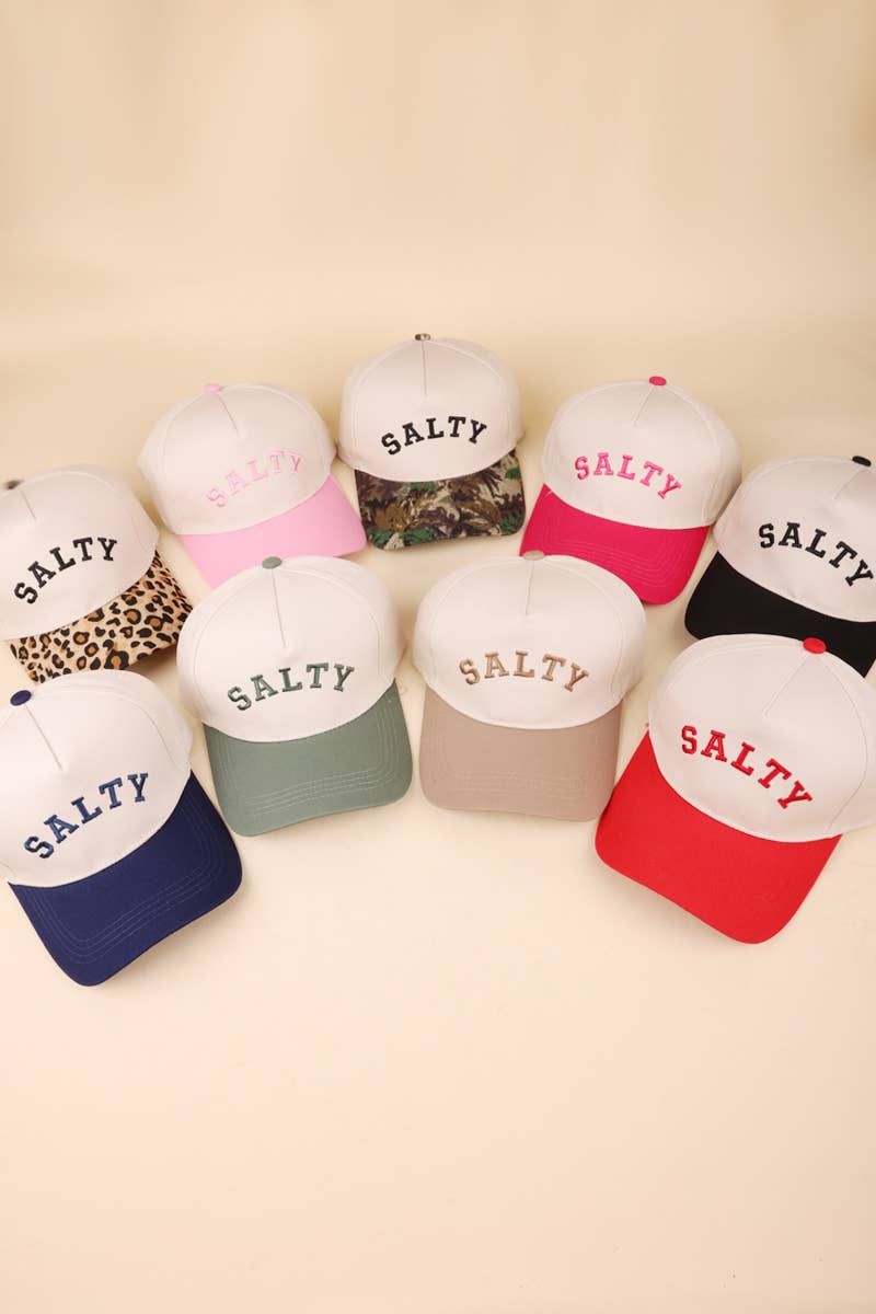 Salty Two-tone Canvas Cotton Cap: LEOPARD