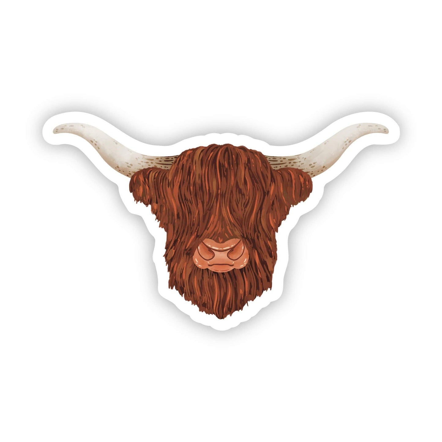 Highland Cow Head Sticker