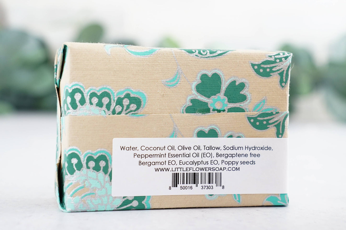 Peppermint Poppy (Eucalyptus) Handmade Soap: 3.5 oz