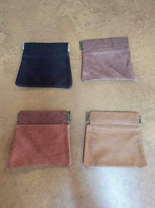 Leather Impressions-  Squeeze Coin Purse