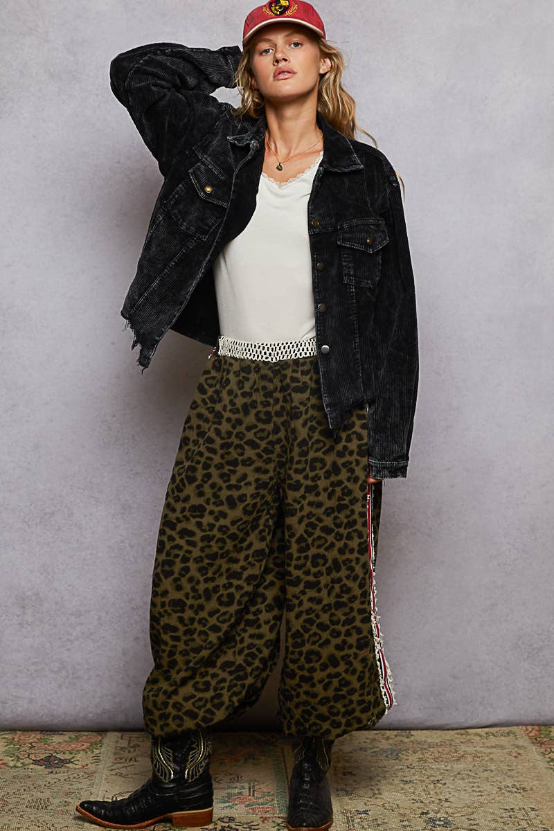 Pocket Front Button Down Corduroy Trucker Jacket