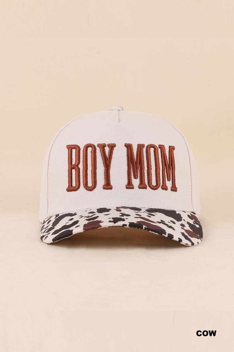 Boy Mom Two Tone Snapback Hat: ZEBRA
