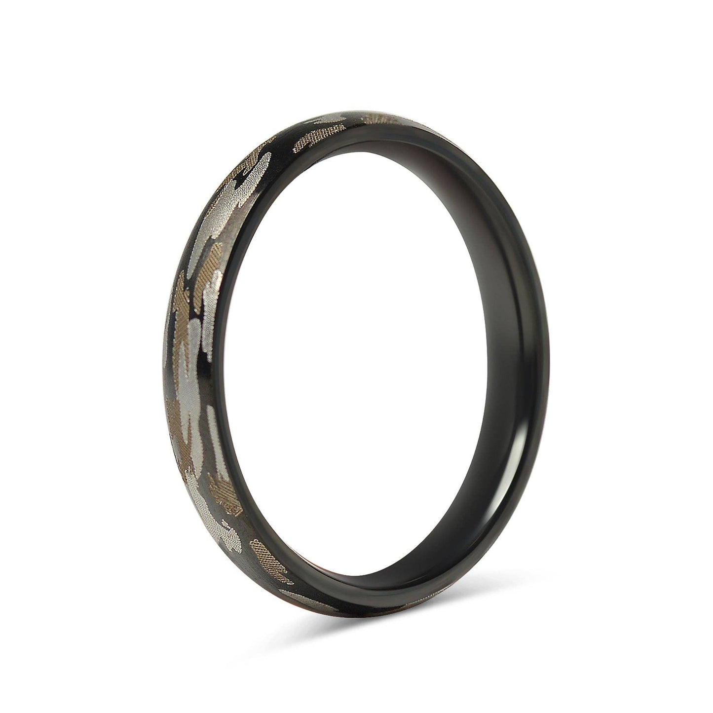 Stainless Steel Camouflage Blank Ring