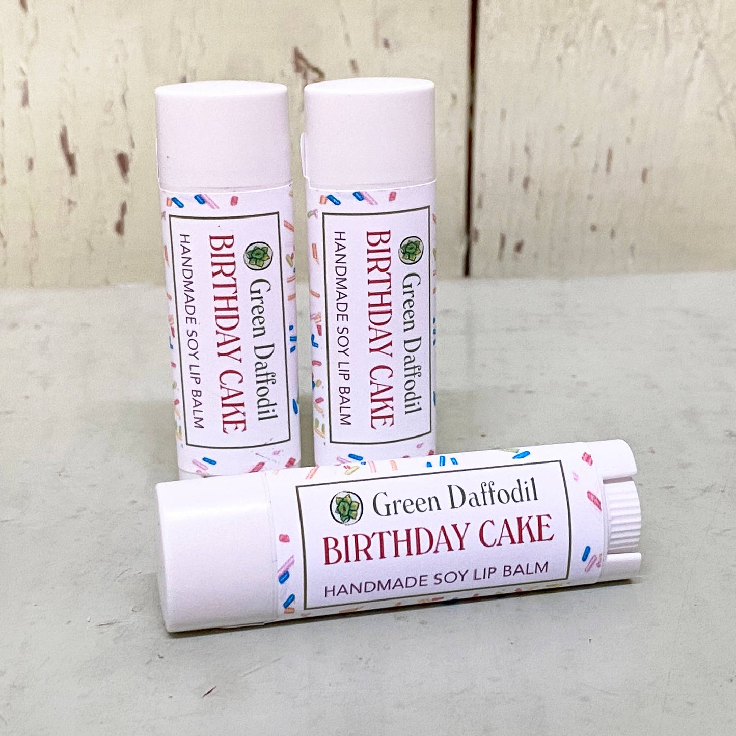 Birthday Cake Lip Balm - Yummy Vanilla Cake Vegan
