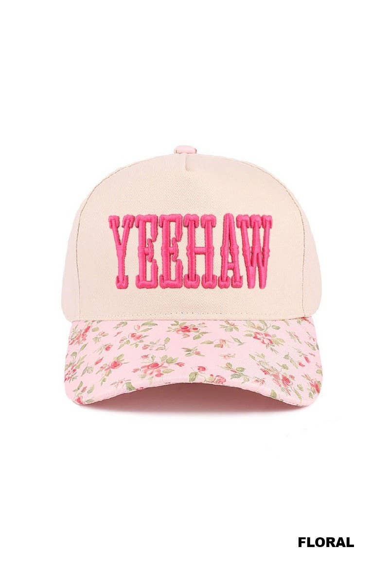 Yeehaw Two-tone Canvas Cotton Cap: LEOPARD