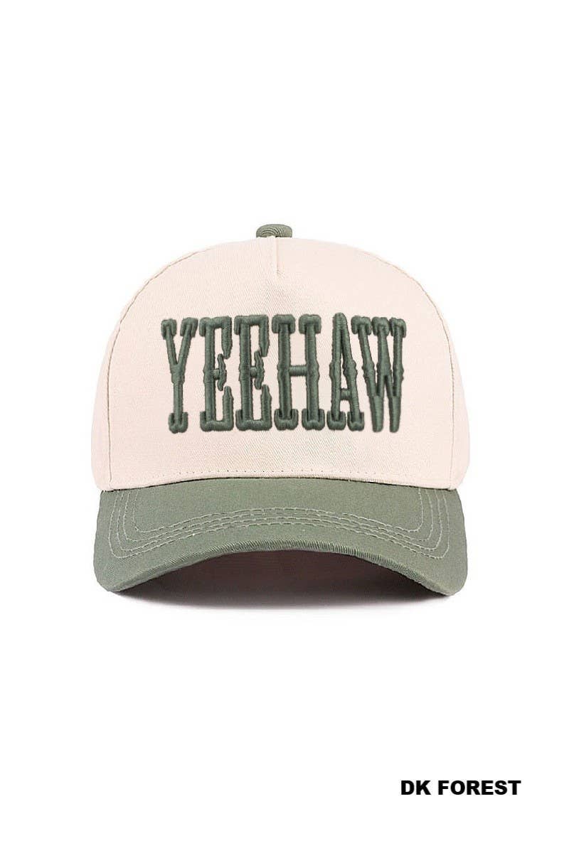 Yeehaw Two-tone Canvas Cotton Cap: LEOPARD