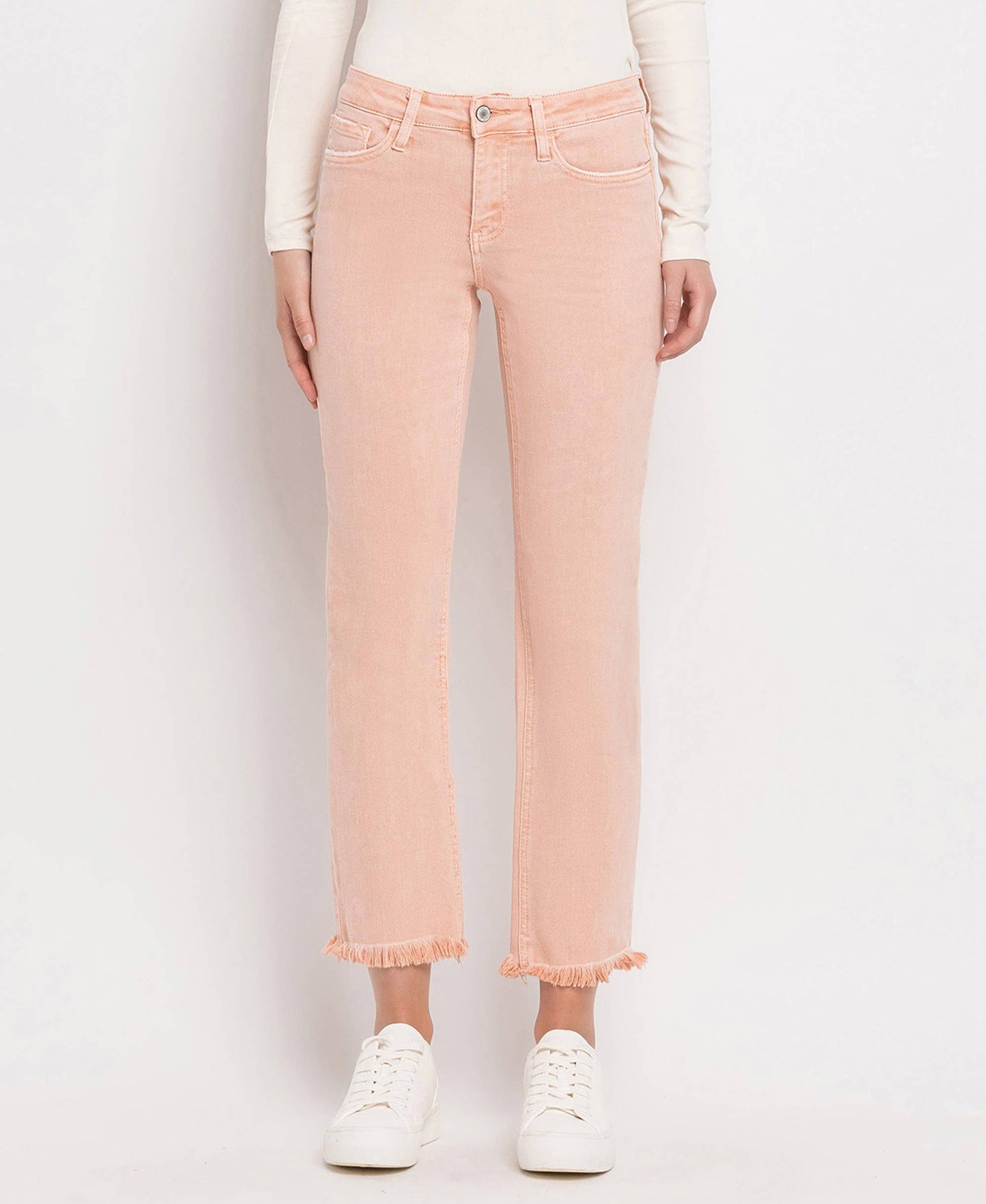 Vervet by Flying Monkey Mid Rise Crop Straight Jeans