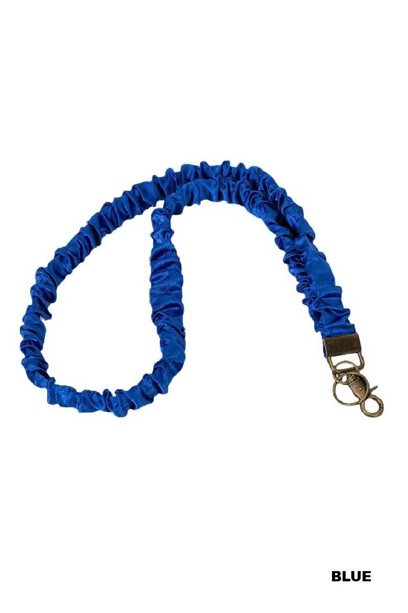 Trendy Scrunchie Lanyard: CHECKERED BLACK
